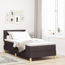  Box Spring Ágy Matraccal Sötétbarna 100x200 cm Szövet ágy és ágykellék