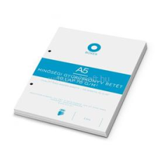 BOXER A5 kockás gyűrűskönyv betét (BOXER_7490126001) gyűrűskönyv