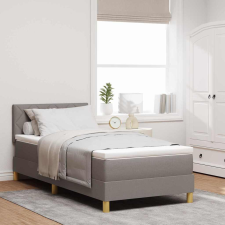  Boxrugós ágy matracmal fejtámlával Tópszínű 90 x 200 cm szövet ágy és ágykellék