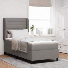  Boxrugós ágy matracmal fejtámlával Tópszínű 90 x 200 cm szövet ágy és ágykellék