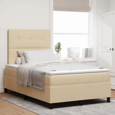  Boxrugós ágy matracmal leddel Krém 120 x 190 cm szövet ágy és ágykellék