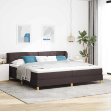  Boxrugós ágy matracmal Sötét Barna 200 x 200 cm szövet ágy és ágykellék