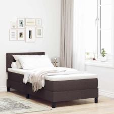 Boxrugós ágy matracmal Sötét Barna 90 x 190 cm szövet ágy és ágykellék