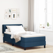  Boxspring Ágy Matraccal Kék 100x200 cm Szövet ágy és ágykellék