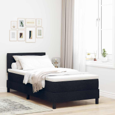  Boxspring ágy matraccal matracmal Fekete 90 x 200 cm szövet ágy és ágykellék
