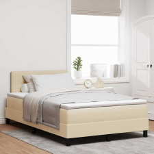  Boxspring ágy matraccal matracmal Krém 120 x 190 cm szövet ágy és ágykellék