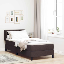  Boxspring ágy matraccal matracmal sötétbarna 80 x 200 cm szövet ágy és ágykellék