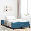  Boxspring ágy matraccal Sötét kék 120 x 200 cm Bársony