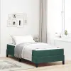  Boxspring ágy matraccal Sötétzöld 100 x 200 cm Bársony