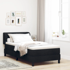  Boxspring Ágy Mattal Fekete 90x200 cm Szövet ágy és ágykellék