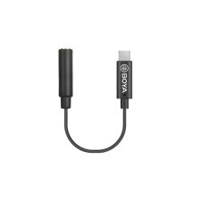 Boya BY-K4 3.5mm anya - USB-C apa adapter - Fekete kábel és adapter