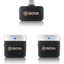 Boya BY-M1V4 USB-C Android okostelefon mikrofon, kétcsatornás mikrofon