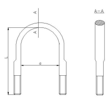  BPW rugó kengyel M22*130*260/240 autóalkatrész