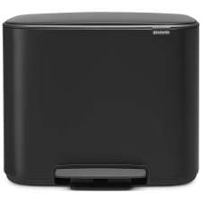 Brabantia Bo Pedal Bin acél pedálos szelektív szemetes - matt fekete 3x11L szemetes
