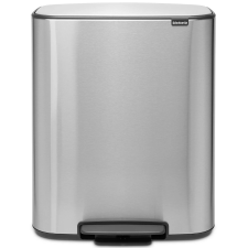 Brabantia Bo Pedal Bin acél pedálos szelektív szemetes - rozsdamentes acél, selyem ujjlenyomatmentes 2x30L szemetes