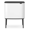 Brabantia Bo Touch 11 + 23 literes érintőfedeles fém Szelektív szemetes - Fehér