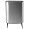 Brabantia Bo Touch Bin Hi XXL acél nyomófedeles szelektív szemetes magasított, lábakkal - rozsdamentes acél, selyem ujjlenyomatmentes 2x30L