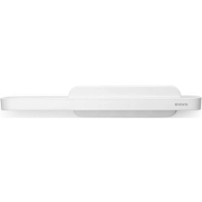 Brabantia MindSet zuhanypolc szilikon üveglehúzóval, 421x90mm, szikrázó fehér ásványi textúra - 303623 fürdőszoba bútor