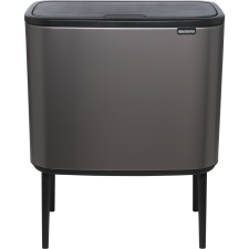 Brabantia Mülleimer Bo Touch 23 + 11 literes szemetes kosár - Szürke (316142) szemetes