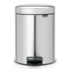 Brabantia Pedal Bin Newicon, 5 liter, Matt Steel FPP, pedálos szemetes, ujjlenyomatmentes, 180199