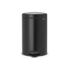 Brabantia Pedal Bin Newicon Matt Black, 12 liter, pedálos szemetes, matt fekete, 180206