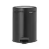 Brabantia PEDAL BIN NEWICON ped.szemetes .5L MATT BLACK, 112928