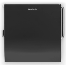 Brabantia ReNew fali kistekercses WC-papír tartó fedővel acél matt fekete - 108600 fürdőszoba kiegészítő