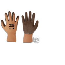 Bradas Perfect Grip Brown latex kesztyű 10 - XL méret (RWPGBR10) védőkesztyű
