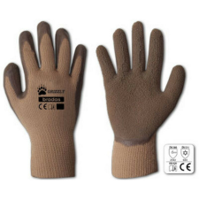 Bradas RWG11 Kesztyű, latex, barna GRIZZLY latex 11 24 pár/kart. védőkesztyű