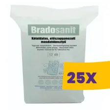 Brado sanit mosdatókesztyű 12db (Karton - 25 csomag) gyógyászati segédeszköz