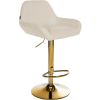 Braga bárszék állítható magasságú szövet krém-arany 325369