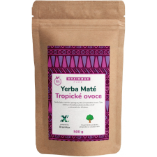 BrainMax Pure Organic Yerba Maté - trópusi gyümölcs, 500 g reform élelmiszer