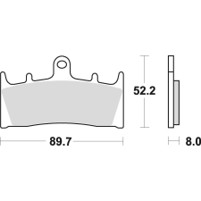 Braking 764SM1 fékbetét fél-fém Braking Futómű és fék alkatrész Fékbetét (tárcsafék) egyéb motorkerékpár alkatrész