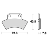 Braking 856CM44 szinterezett fékbetét offroad Braking Futómű és fék alkatrészek Fékbetétek (tárcsafék)