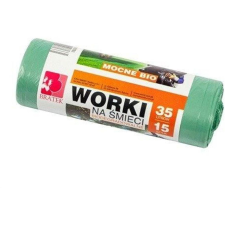 BRATEK Erős környezetbarát szemeteszsák 35 l, 15 db (5906731290763) tisztító- és takarítószer, higiénia