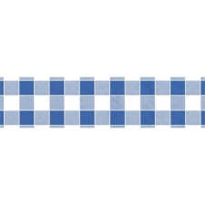 Braun Asztalterítő 118x1000 cm papír damaszt dombornyomású kockás kék lakástextília