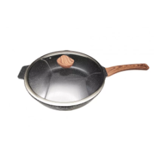 Bravo indukciós wok serpenyő fedővel, 24cm (B-4931) edény