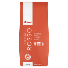  Bravos Espresso Rosso pörkölt szemes kávé 1 kg kávé