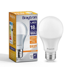 Braytron Led lámpa körte E-27 18W A80 meleg fehér 1600lm Braytron izzó