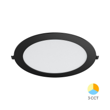 Braytron LED Spot 24W süllyesztett, kerek, Braytron, 2400lm, meleg/semleges/hideg fény, fekete világítás