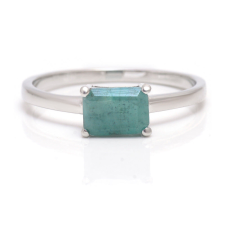  Brazil Smaragd Ezüst Gyűrű - 1 Karát gyűrű