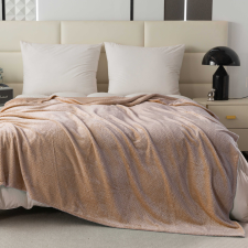 BREEZE bézs mikroplüss pléd mintával Méret: 200 x 220 cm lakástextília