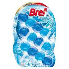 BREF WC-tisztítógél, 3x42 g, BREF "Brilliant gél", Arctic Ocean tisztító- és takarítószer, higiénia