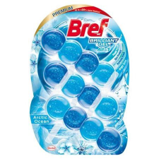 BREF WC-tisztítógél, 3x42 g, BREF "Brilliant gél", Arctic Ocean tisztító- és takarítószer, higiénia