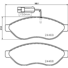BREMBO fékbetétkészlet, tárcsafék BREMBO P 23 143 autóalkatrész