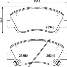 BREMBO fékbetétkészlet, tárcsafék BREMBO P 30 122 autóalkatrész