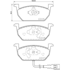 BREMBO fékbetétkészlet, tárcsafék BREMBO P 85 137 autóalkatrész