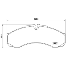 BREMBO fékbetétkészlet, tárcsafék BREMBO P A6 021 autóalkatrész