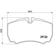 BREMBO fékbetétkészlet, tárcsafék BREMBO P A6 023 autóalkatrész