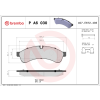 BREMBO fékbetétkészlet, tárcsafék BREMBO P A6 030